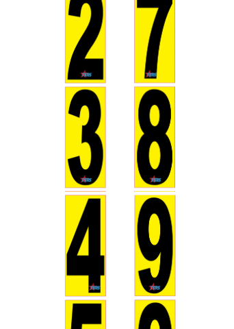 TSRS Number Stickers